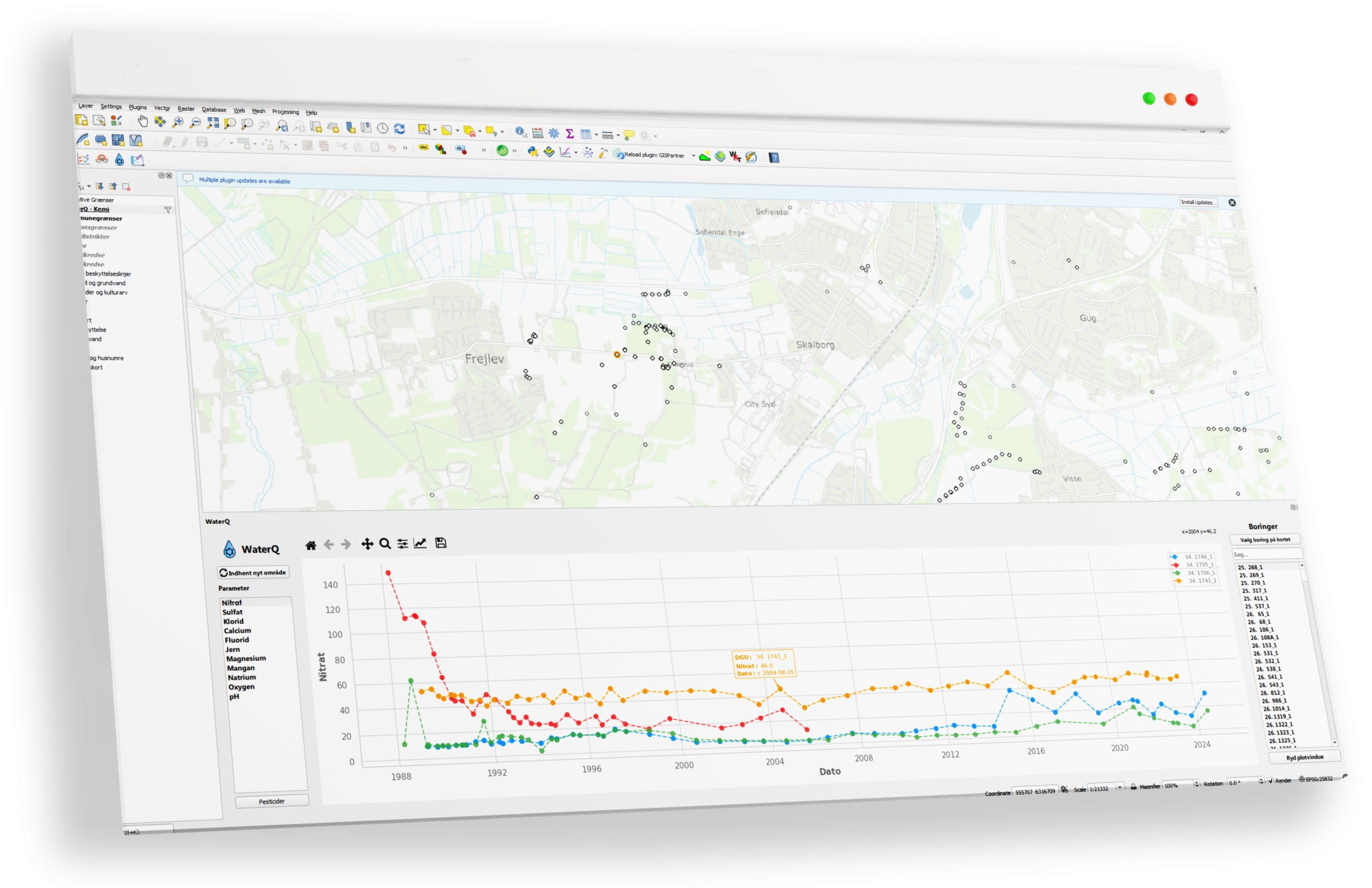 WaterQ WaterQ - Grundvandskemisk udvikling i QGIS